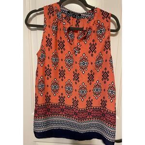 Sweet rain womens top blouse sleeveless vneck medium